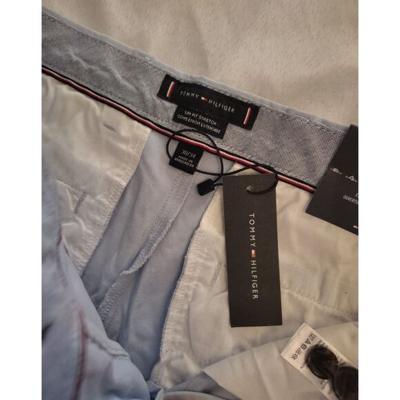 NWT Tommy Hilfiger THFlex Tommy Straight Chino Size 30x34 Breezy Blue 78JA567 - Picture 9 of 14